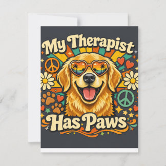 Funny Golden Retriever Dog Card