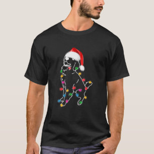 Funny Golden Retriever Dog Tree Christmas Lights X T-Shirt