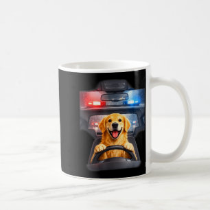 Funny golden retriever driving car meme dog lover coffee mug