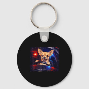 Funny golden retriever driving meme dog driving a key ring