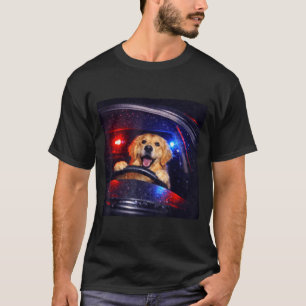 Funny golden retriever driving meme dog driving a T-Shirt