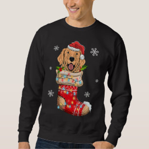 Funny Golden Retriever In Socks Christmas Dog Xmas Sweatshirt