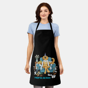 Funny Golden Retriever Messy Birthday Dog Mischiev Apron