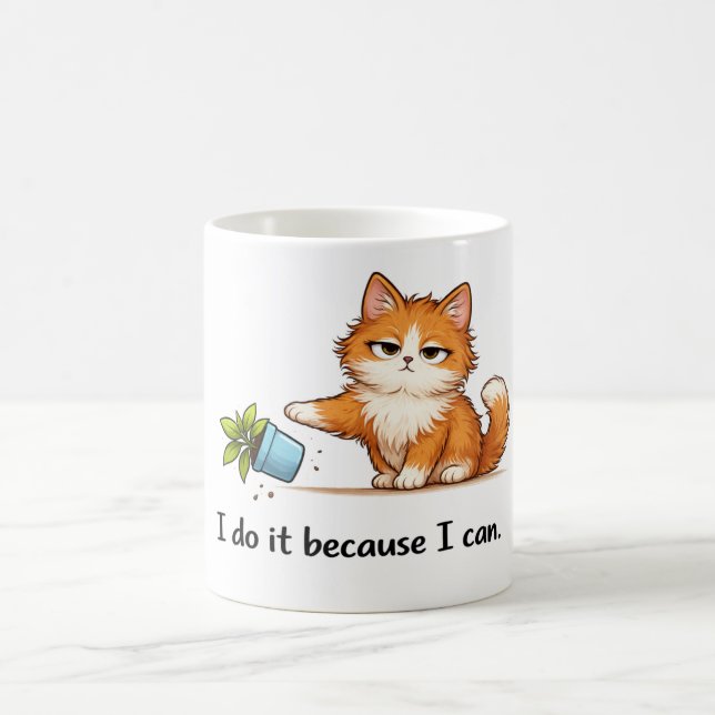 Funny Golden Retriever Mug – “No Thoughts Just Bad (Center)