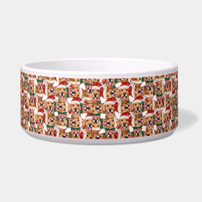 Funny Golden Retriever Name Christmas Pattern (Left)
