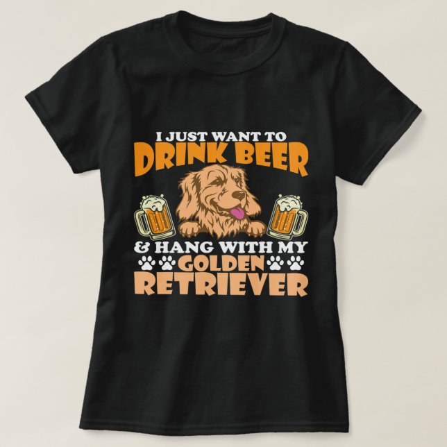Funny Golden Retriever Owners Golden Retriever Bee T-Shirt (Design Front)