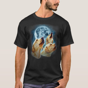 Funny Golden Retriever Shirt - Howling at the Moon