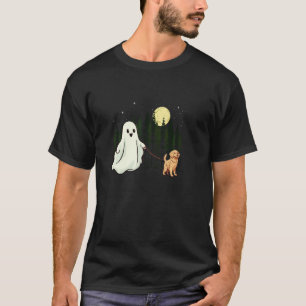 Funny Golden Retriever Walking Ghost Halloween Fun T-Shirt