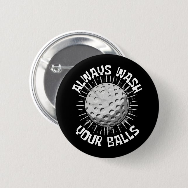 Funny-golf 6 Cm Round Badge (Front & Back)