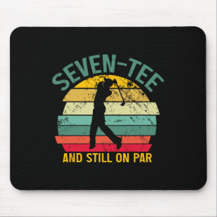 Funny Golf 70th Birthday Retro Seven-tee And Still Mouse Pad