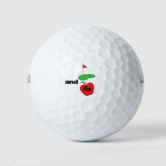 Funny Golf and Apple Pie Lover Golf Balls