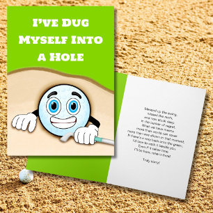 Funny Golf Apology Card  I'm Sorry for Messing Up