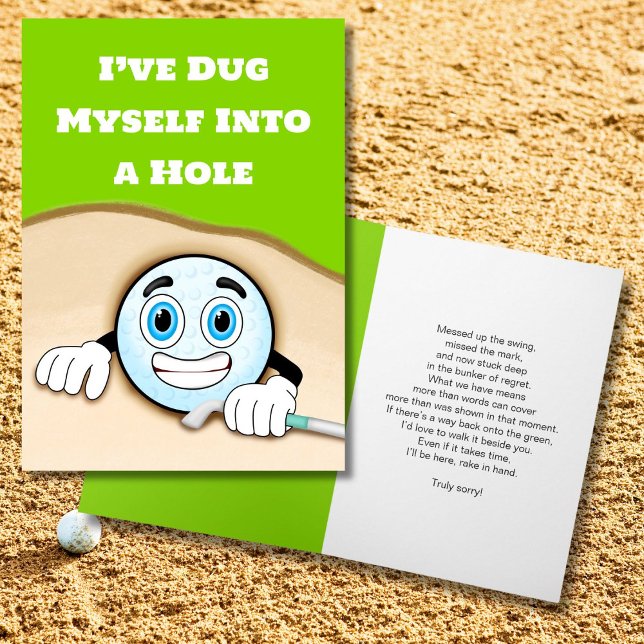 Funny Golf Apology Card  I'm Sorry for Messing Up (Creator Uploaded)