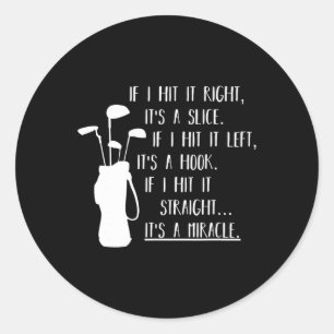 Funny Golf Apparel And Funny Golf Clothes Uni-adul Classic Round Sticker