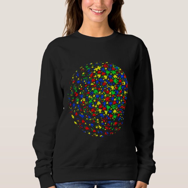 Funny Golf Autism Awareness Sport Matching Sweatshirt (Front)