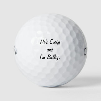 Funny Golf Ball - Best Friends Cocky and Ballsy