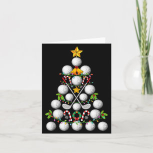 Funny Golf Ball Christmas Tree Christmas Golf Love Card