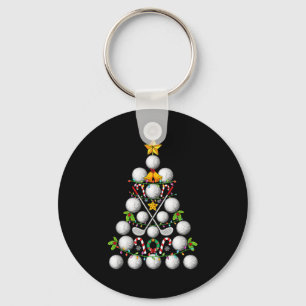 Funny Golf Ball Christmas Tree Christmas Golf Love Key Ring