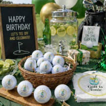 Funny Golf Ball Gift | Golf Is Tonic Lemon Mint