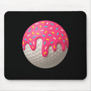 Funny Golf Ball Ice Cream Drip Mouse Pad