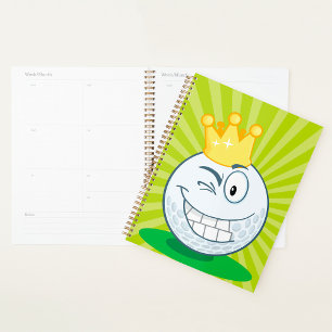 Funny Golf Ball King Of Golfing Planner