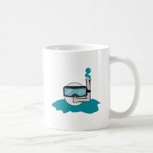 funny golf ball with snorkel coffee mug