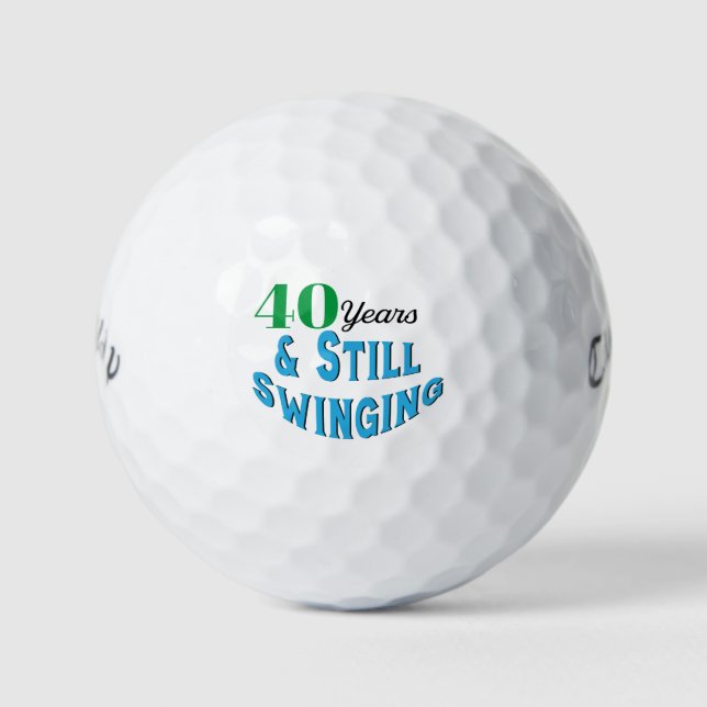 Funny Golf Balls 40th Birthday (Front)