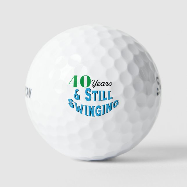 Funny Golf Balls 40th Birthday (Front)
