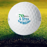 Funny Golf Balls 70th Birthday<br><div class="desc">Celebrate a golfer's 70th birthday in style with Funny Golf Balls 70th Birthday edition. These golf balls make a fun and unique gift for any golf enthusiast reaching this milestone age. With the playful inscription "70 years and still swinging!" these balls add a touch of humour and celebration to the...</div>