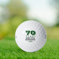 Funny Golf Balls 70th Birthday Party Monogrammed