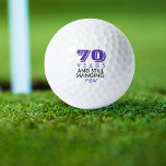 Funny Golf Balls 70th Birthday Party Monogrammed<br><div class="desc">Your golfer who is turning eighty will get a laugh from these personalised Golf Balls. Features a design with text that reads "70 Years and Still Swinging". (You can change the number to any year and colour from purple to your choice.) Personalise with monogrammed initials, name or date. A perfect...</div>