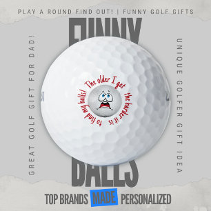 Funny Golf Balls Quote Dad Humour   The Older I Ge