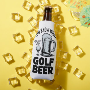 Funny Golf Beer Golfer Gift Beer Humour Golfing Bottle Cooler