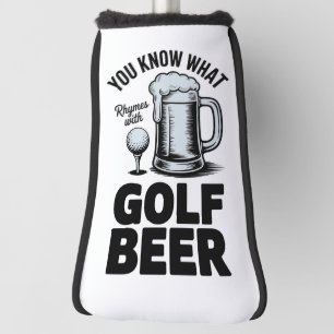 Funny Golf Beer Golfer Gift Beer Humour Golfing Head Cover