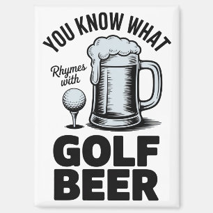 Funny Golf Beer Golfer Gift Beer Humour Golfing Magnet