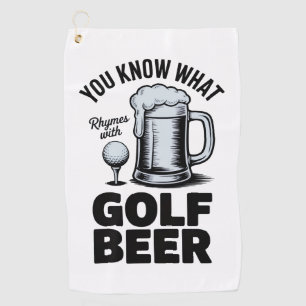 Funny Golf Beer Golfer Gift Beer Humour Golfing Towel