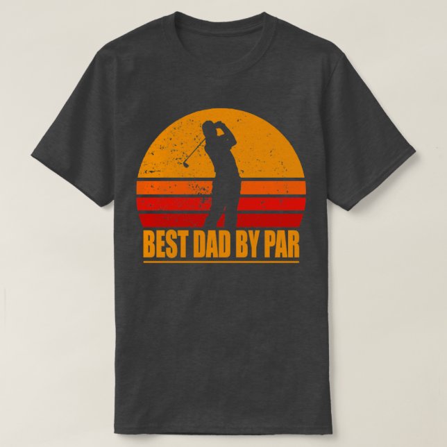 Funny Golf Best Dad By Par TShirt (Design Front)