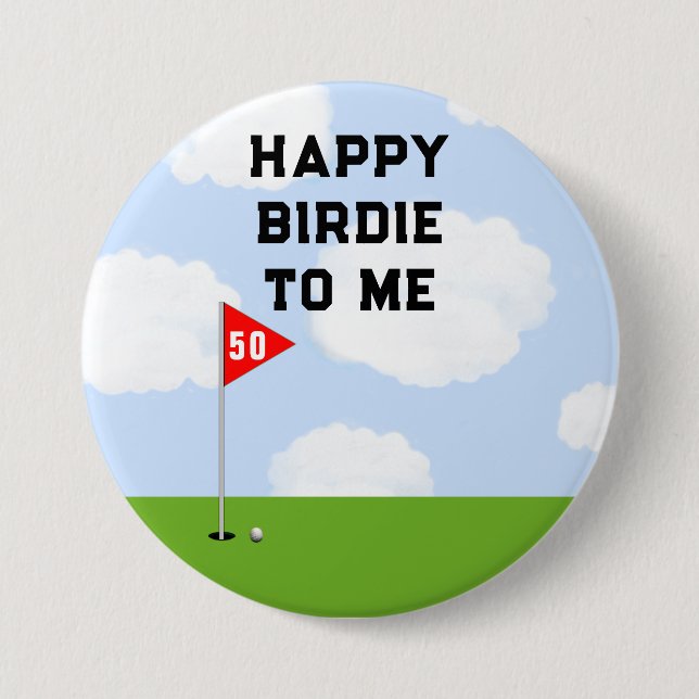 Funny Golf Birthday 7.5 Cm Round Badge (Front)