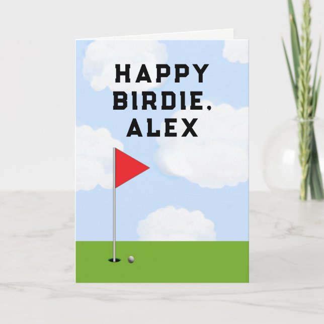 Funny Golf Birthday Card (Front)