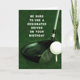 Funny Golf Birthday Card
