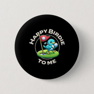 Funny Golf Birthday Happy Birdie Golfer Kids Boys  6 Cm Round Badge