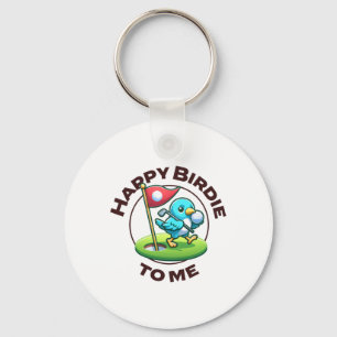 Funny Golf Birthday Happy Birdie Golfer Kids Boys Key Ring