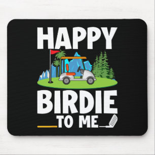 Funny Golf Birthday Happy Birdie Golfer Kids Boys Mouse Pad