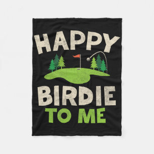 Funny Golf Birthday Shirt Happy Birdie Golfer Kids Fleece Blanket