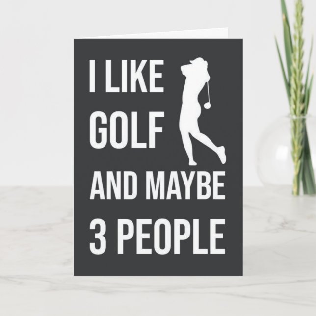Funny Golf Cards For Her Women Golfday Golfaddict  (Front)