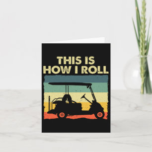 Funny Golf Cart Design For Men Women Kids Golfer G Card