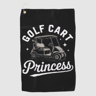 Funny Golf Cart Princess Sarcastic Golfing Ladies Towel