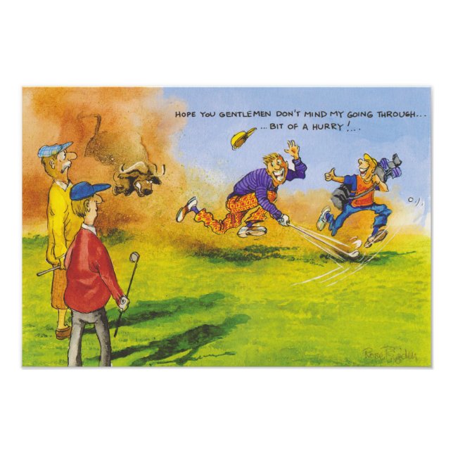 Funny golf chase photo print (Front)