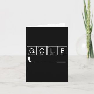 Funny Golf Chemical Elements Periodic Table Golf L Card