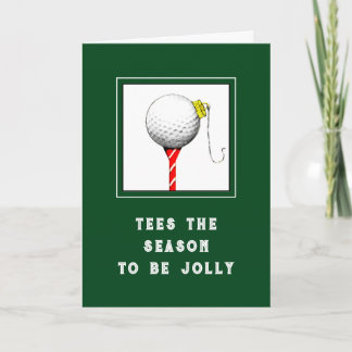 Funny Golf Christmas Holiday Card